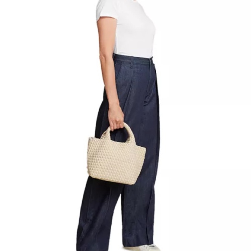 Naghedi Cream Woven Tote Bag - Size Small - Picture 2 of 11